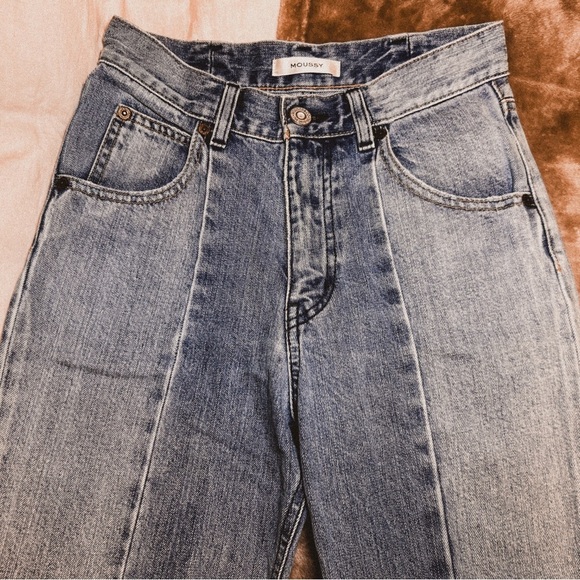 Moussy two toned straight multi wash vintage style jeans - Picture 10 of 11
